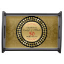 Search for wedding anniversary serving trays Gold