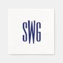 Search for navy blue monogram napkins Typography