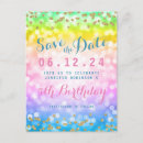 Search for rainbow save the dates Glitter