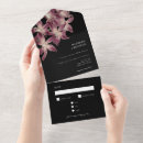 Search for black and purple wedding invitations Vintage floral