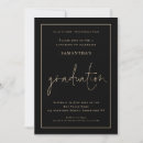 Search for black gold graduation invitations Minimalist
