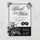 Search for black and white masquerade invitations Elegant
