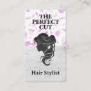 Search for woman silhouette business cards Hairstylist