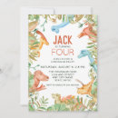 Search for jungle 4th birthday invitations Watercolor