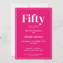 Search for pink 50th birthday invitations Contemporary
