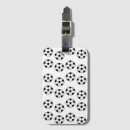 Search for soccer luggage tags Black and white