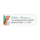 Search for giraffe return address labels Wild one