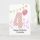 Search for 4 years old girl birthday cards 4th