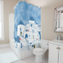Search for watercolor shower curtains Mediterranean