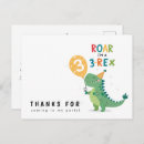 Search for 3rd birthday thank you cards Three rex