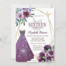 Search for purple butterfly sweet 16 invitations Violet
