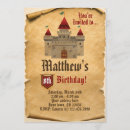Search for knights and dragons party invitations Royal