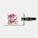 Search for pink flamingo luggage tags Illustration
