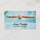 Search for swim instructor business cards Swimmer