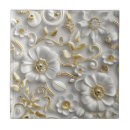 Search for gold and white tiles Flowers