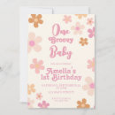 Search for groovy 1st birthday invitations Flower