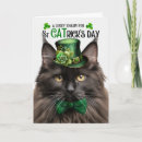 Search for cat st patricks day cards Shamrocks