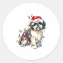 Search for shih tzu stickers Xmas