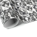 Search for hairdresser wrapping paper Black and white