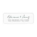 Search for stylish font return address labels Black and white