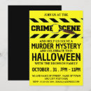 Search for crime party invitations Magnifying glass