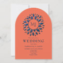 Search for navy blue and coral wedding invitations Simple