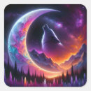Search for wolf howling moon stickers Nature