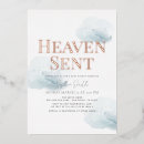 Search for heaven sent invitations Watercolor