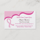 Search for breast cancer business cards Support