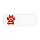 Search for animal rescue return address labels Paw