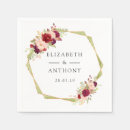 Search for burgundy and blush wedding napkins Geometric
