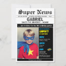Search for girls superhero birthday invitations For kids