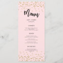 Search for pink and gold menus Glitter