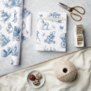 Search for blue toile wrapping paper Bunny