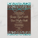 Search for turquoise and brown wedding invitations Rustic