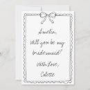 Search for elegant bridesmaid cards Black and white