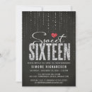 Search for red and silver sweet 16 invitations Glitter
