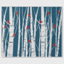 Search for cardinals on birch trees Snow