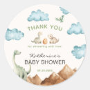 Search for dinosaur baby shower stickers T rex