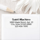 Search for script font return address labels Black and white