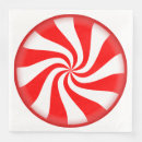 Search for peppermint candy napkins Red and white