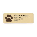 Search for dog paw print return address labels Animal lover