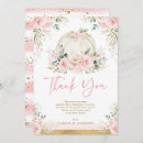 Search for floral baby shower thank you cards Pink and gold