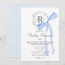 Search for monogram baby shower invitations Blue