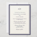 Search for navy blue cream wedding invitations Elegant