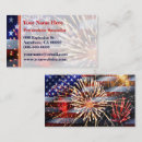 Search for fireworks business cards Patriotic