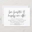Search for love laughter happily ever after invitations Modern