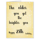 Search for 25th birthday cards Gold