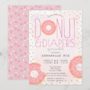 Search for donuts and diapers invitations Pink