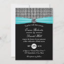 Search for turquoise silver wedding invitations Elegant